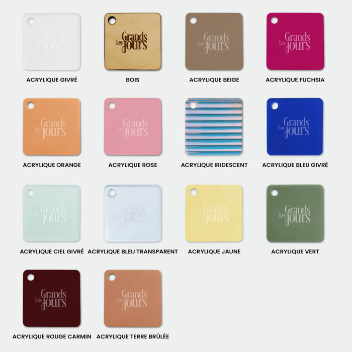 Nuancier décoration mariage