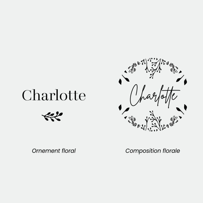 Illustration marque-place mariage personnalisé - Bohème