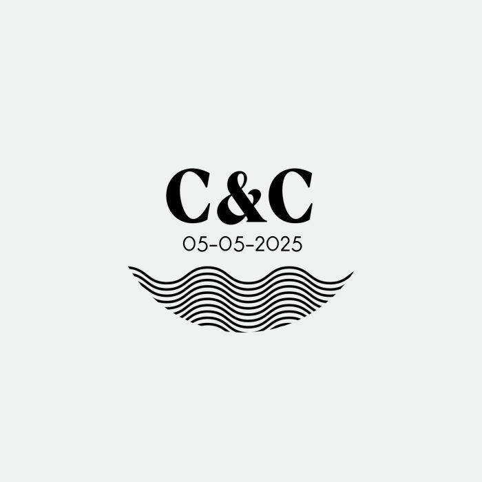 Illustration étiquette cadeau mariage personnalisée - Pop