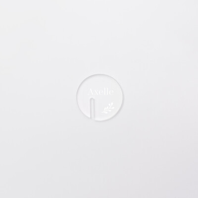 Marque-verre personnalisé prénoms invités acrylique givré 40x40 - Bohème