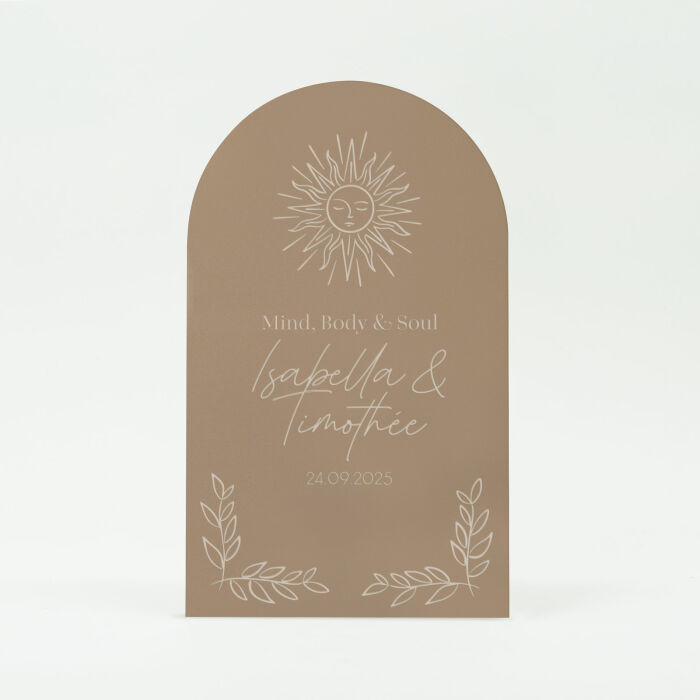 Panneau bienvenue mariage 100% personnalisé 99x59 cm