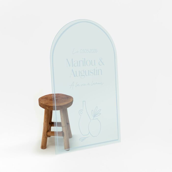 Panneau bienvenue mariage 100% personnalisé 99x59 cm