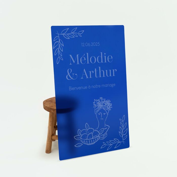 Panneau bienvenue mariage 100% personnalisé 90x58 cm
