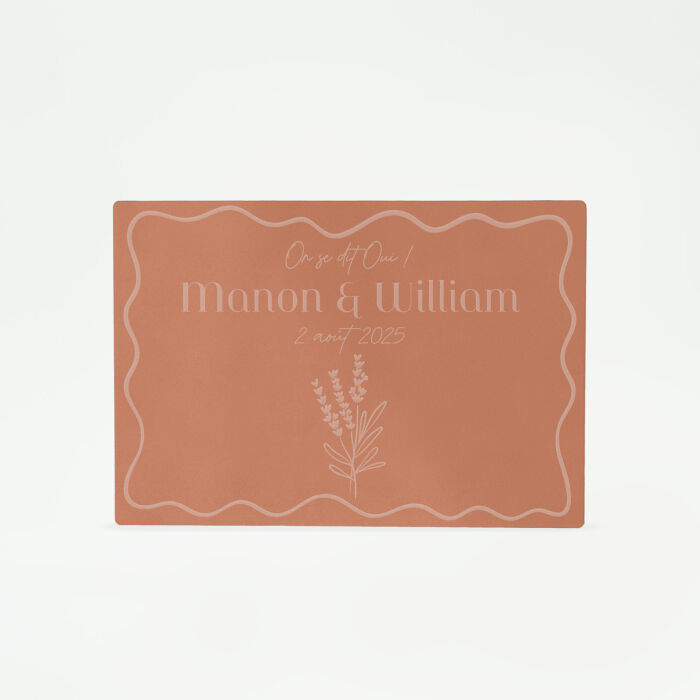 Panneau bienvenue mariage rectangle 55x80 cm - 100% personnalisé