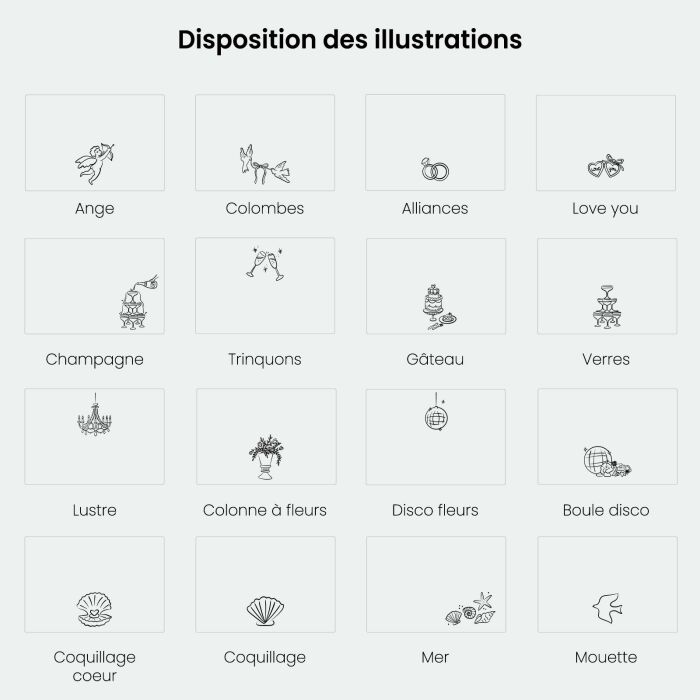 Panneau bienvenue mariage rectangle 55x80 cm - 100% personnalisé