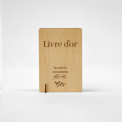 Panneau livre d'or illustré bois 243x346 - Bohème