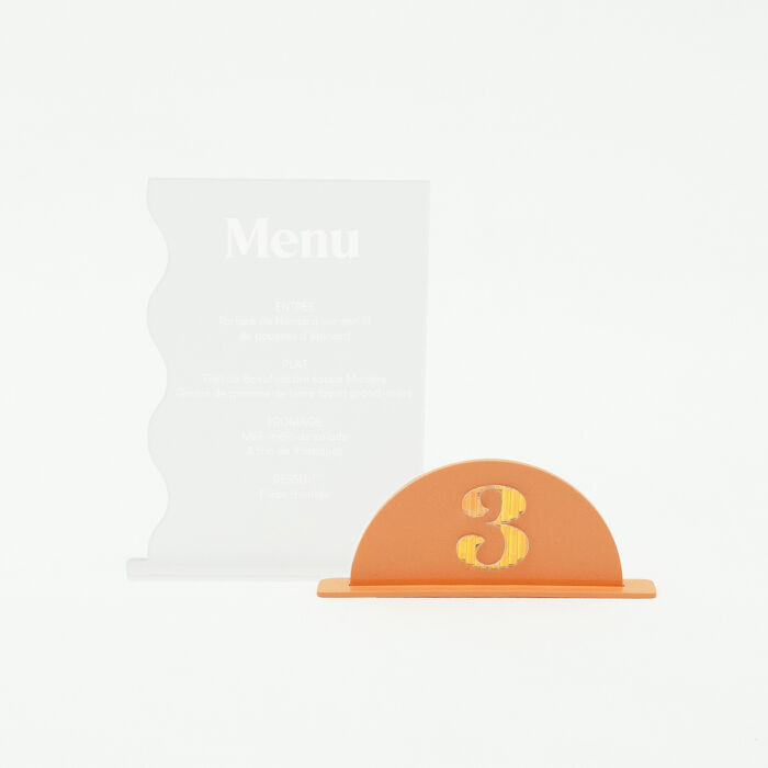 Menu personnalisé acrylique givré 135x196 mm - Pop