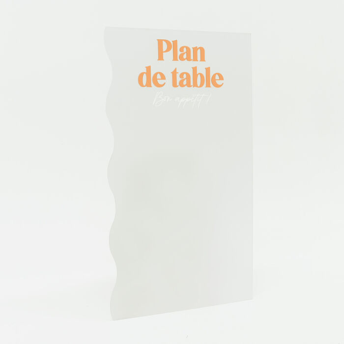 Plan de table personnalisé acrylique givré 594x900 mm - Pop
