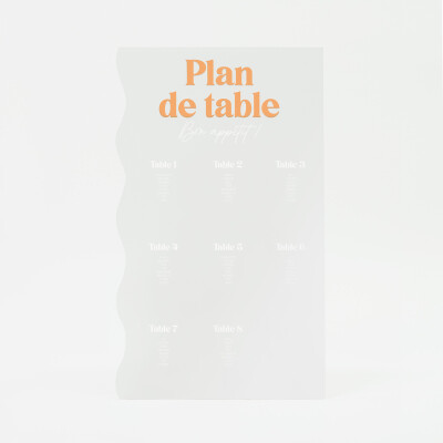 Plan de table personnalisé acrylique givré 594x900 mm - Pop