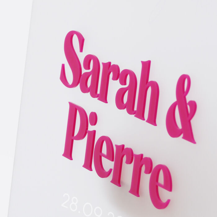 Panneau bienvenue personnalisé acrylique givré 585x980 mm - Pop