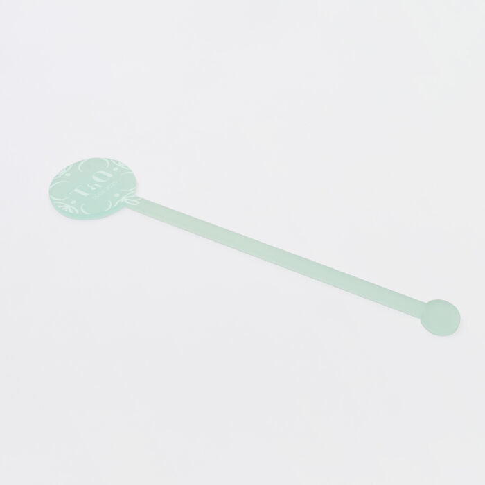 Touillette personnalisée initiales mariés acrylique ciel givré 3x16 cm - Blue Mediterraneo