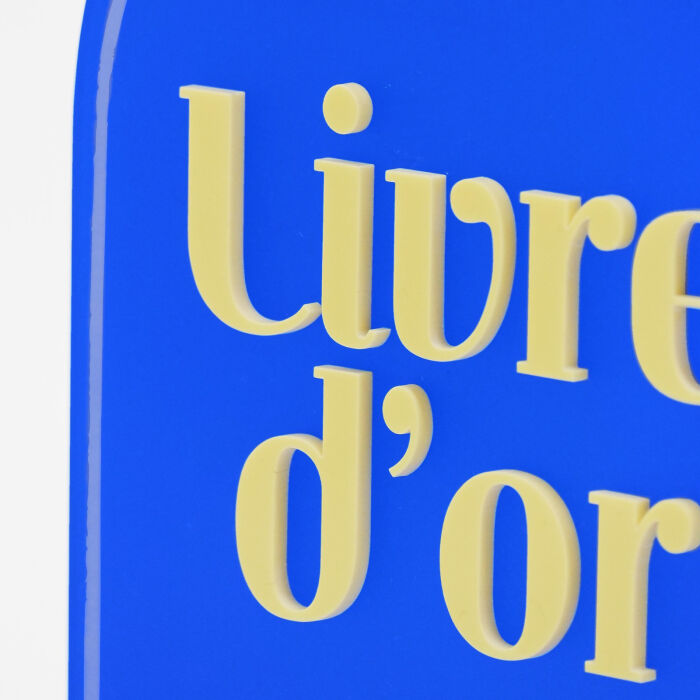 Panneau livre d'or acrylique bleu givré 15x21 cm - Blue Mediterraneo