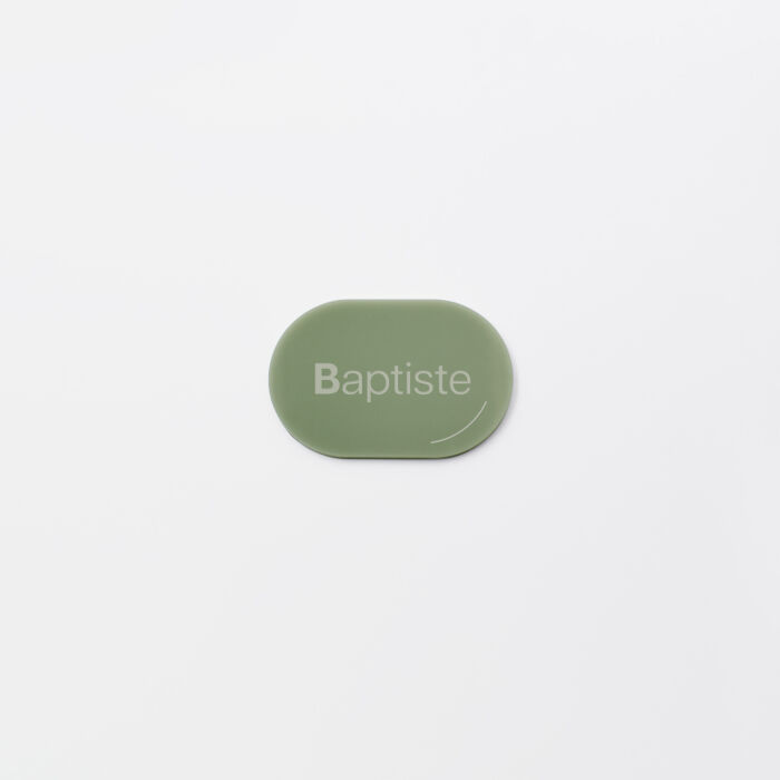 Marque-place mariage personnalisé acrylique vert 5,3x3,5 cm - Garden