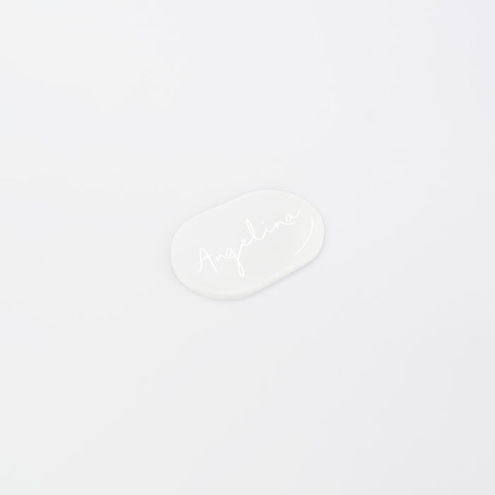 Marque-place mariage personnalisé acrylique givré 5,3x3,5 cm - Garden