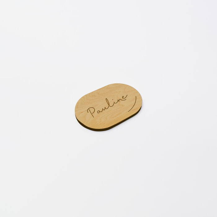 Marque-place mariage personnalisé bois 5,3x3,5 cm - Garden