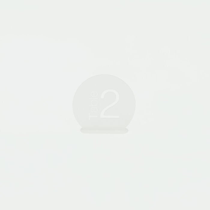 Numéro de table mariage acrylique 12x11 cm - Garden