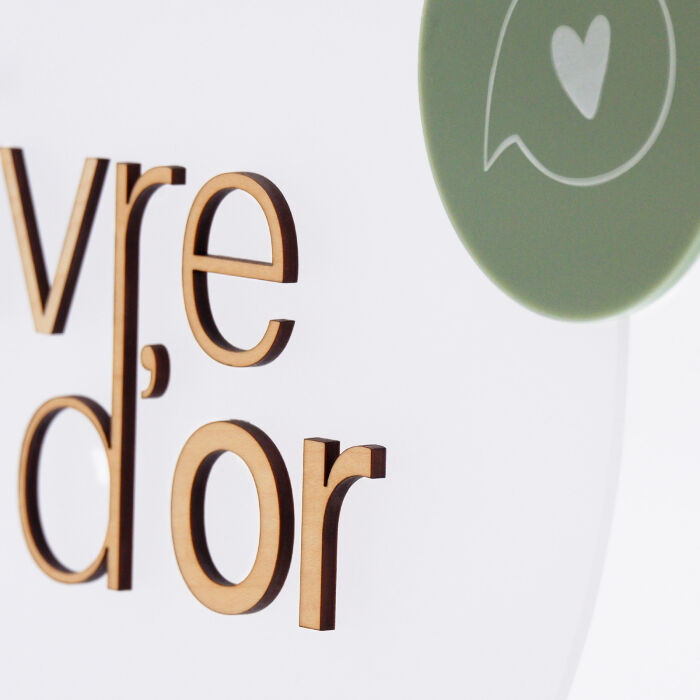 Panneau livre d'or mariage acrylique givré 31x30 cm - Garden