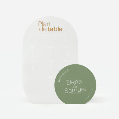 Ensemble de panneaux mariage personnalisés plan de table et panneau de bienvenue - Garden