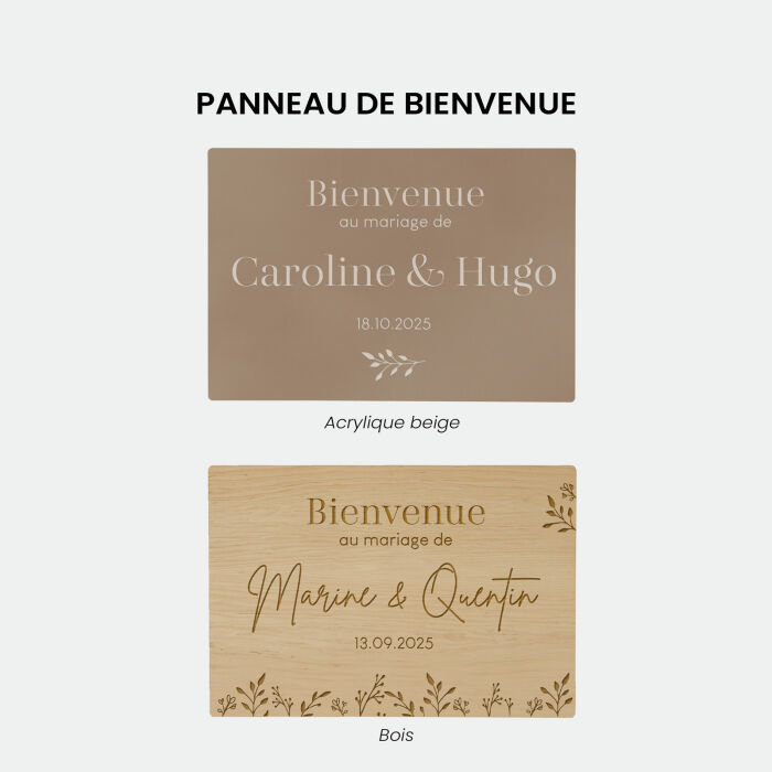 Pack décoration mariage personnalisée 70 invités - Bohème