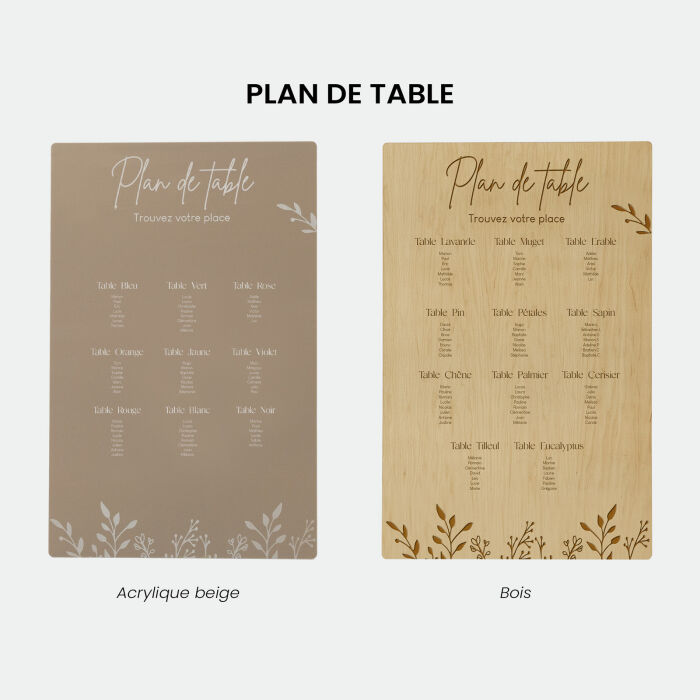 Pack décoration mariage personnalisée 70 invités - Bohème