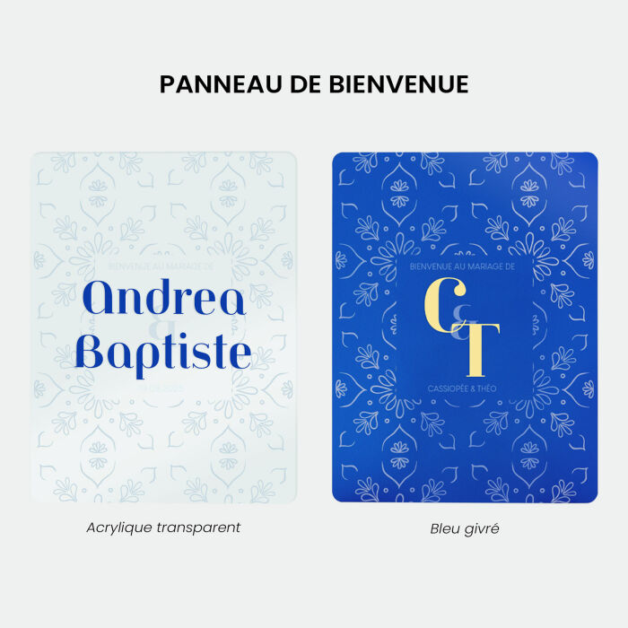 Pack décoration mariage personnalisée 70 invités - Blue Mediterraneo
