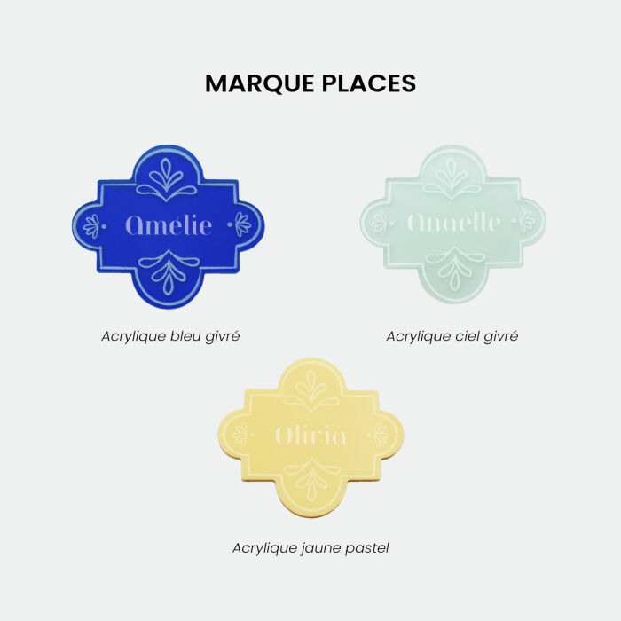 Pack décoration mariage personnalisée 70 invités - Blue Mediterraneo