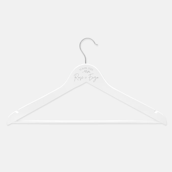 Cintre mariage personnalisé prénoms mariés bois 00x00 cm - Bohème