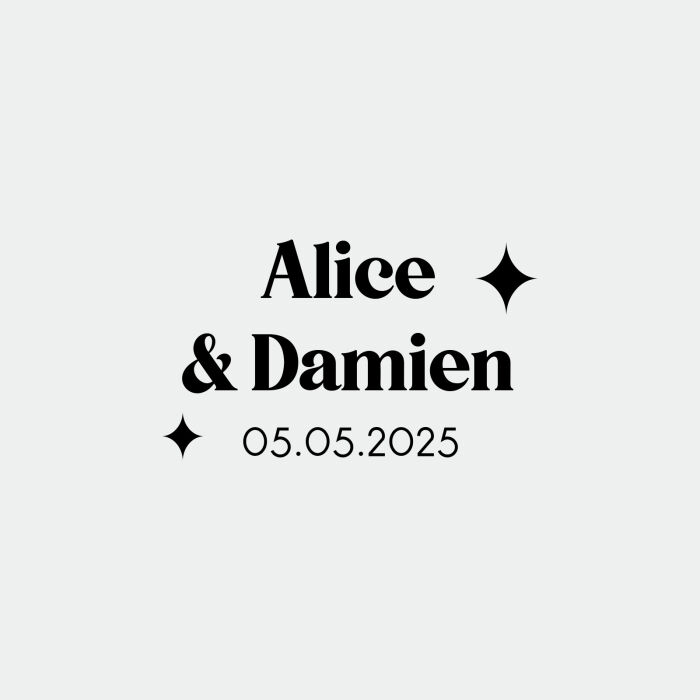 Cintre mariage personnalisé prénoms mariés bois 45x23 cm - Pop