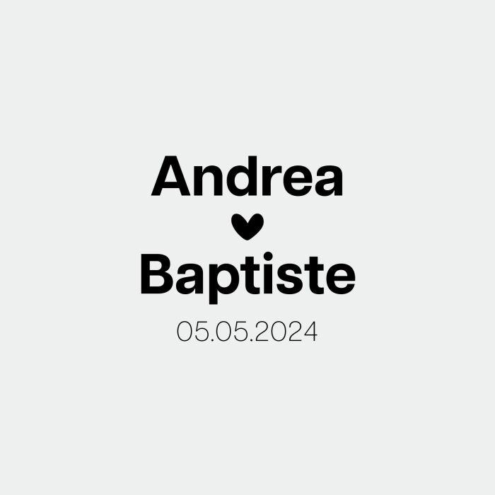 Cintre mariage personnalisé prénoms mariés illustration coeur bois 45x23 cm - Garden