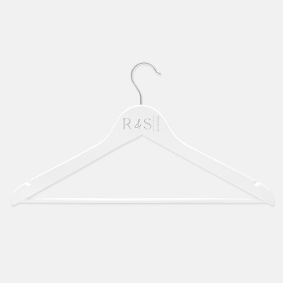 Cintre mariage personnalisé initiales mariés bois 45x23 cm - Terracotta