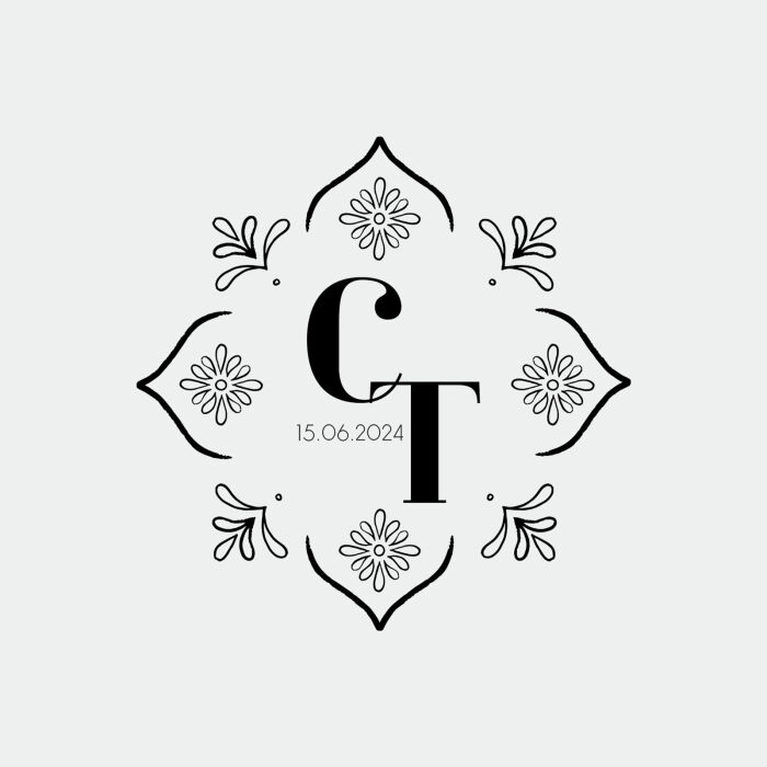 Boîte à alliances mariage personnalisée carrée initiales mariés verre gravé 10x10x5 cm - Blue Mediterraneo