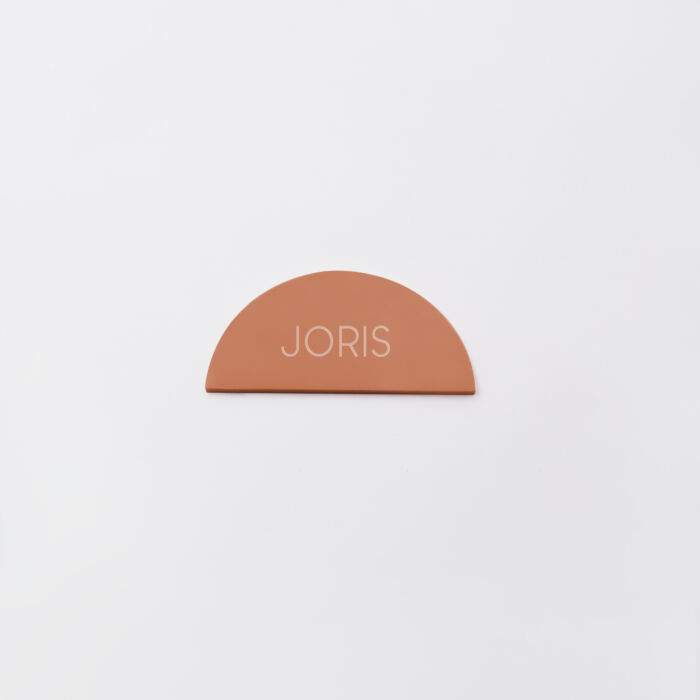 Marque-place mariage personnalisé acrylique terre brûlée 3,5x3,5 cm - Terracotta