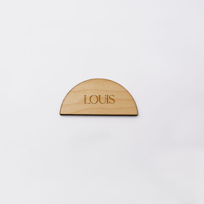 Marque-place mariage personnalisé bois 3,5x3,5 cm - Terracotta