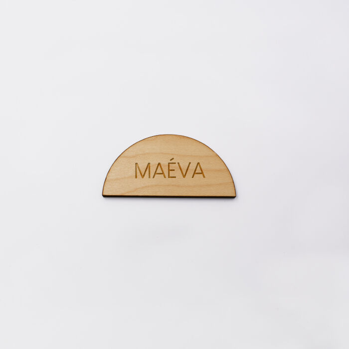 Marque-place mariage personnalisé bois 3,5x3,5 cm - Terracotta