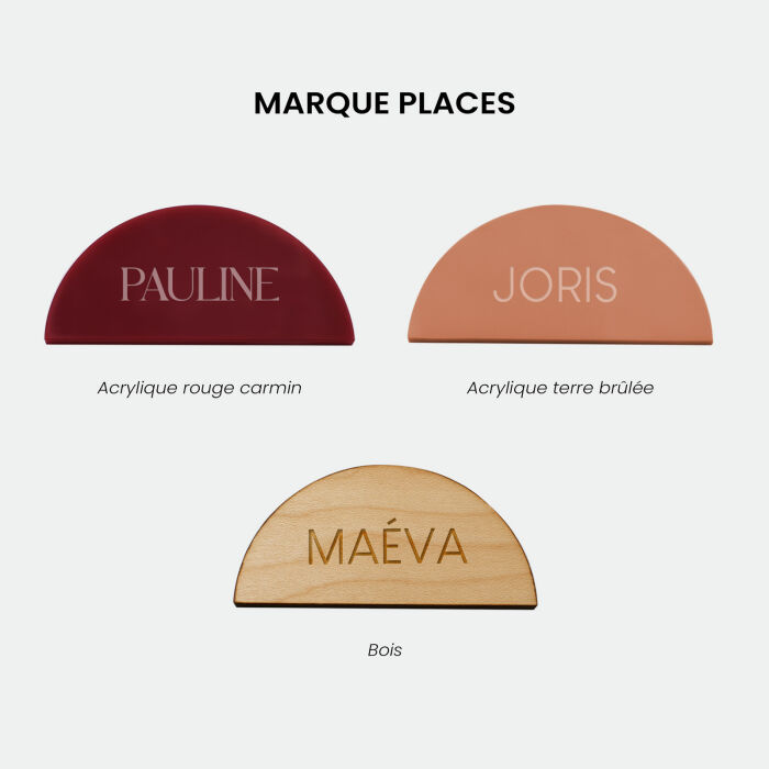 Pack décoration mariage personnalisée 70 invités - Terracotta