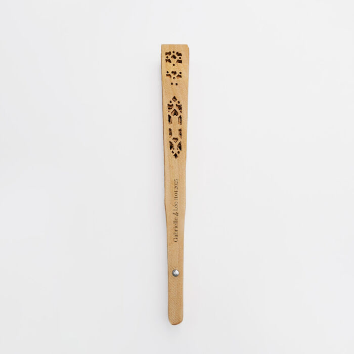 Eventail mariage personnalisé bois - Bohème